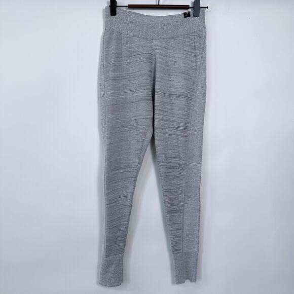 Gymshark Time‎ Out Knit Jogger Pants Womens Size S Marled Gray Stretch High Rise - Picture 1 of 9